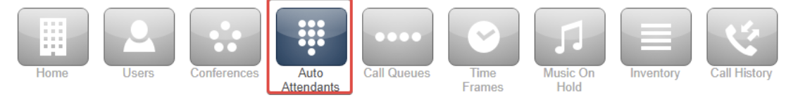 auto attendants button