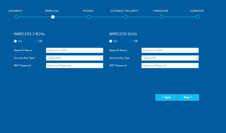 Image of the Wi-Fi settings menu for the NF20MESH