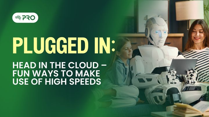 Image of a robot sitting with a family