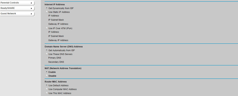 BYO NBN Router Settings for Netgear