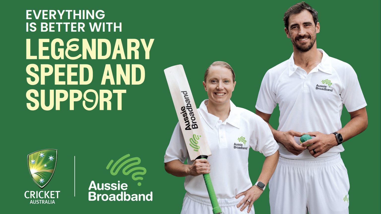 Alyssa Healy (L) and Mitch Starc (R)