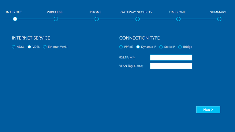 Image of NF20MESH VDSL settings