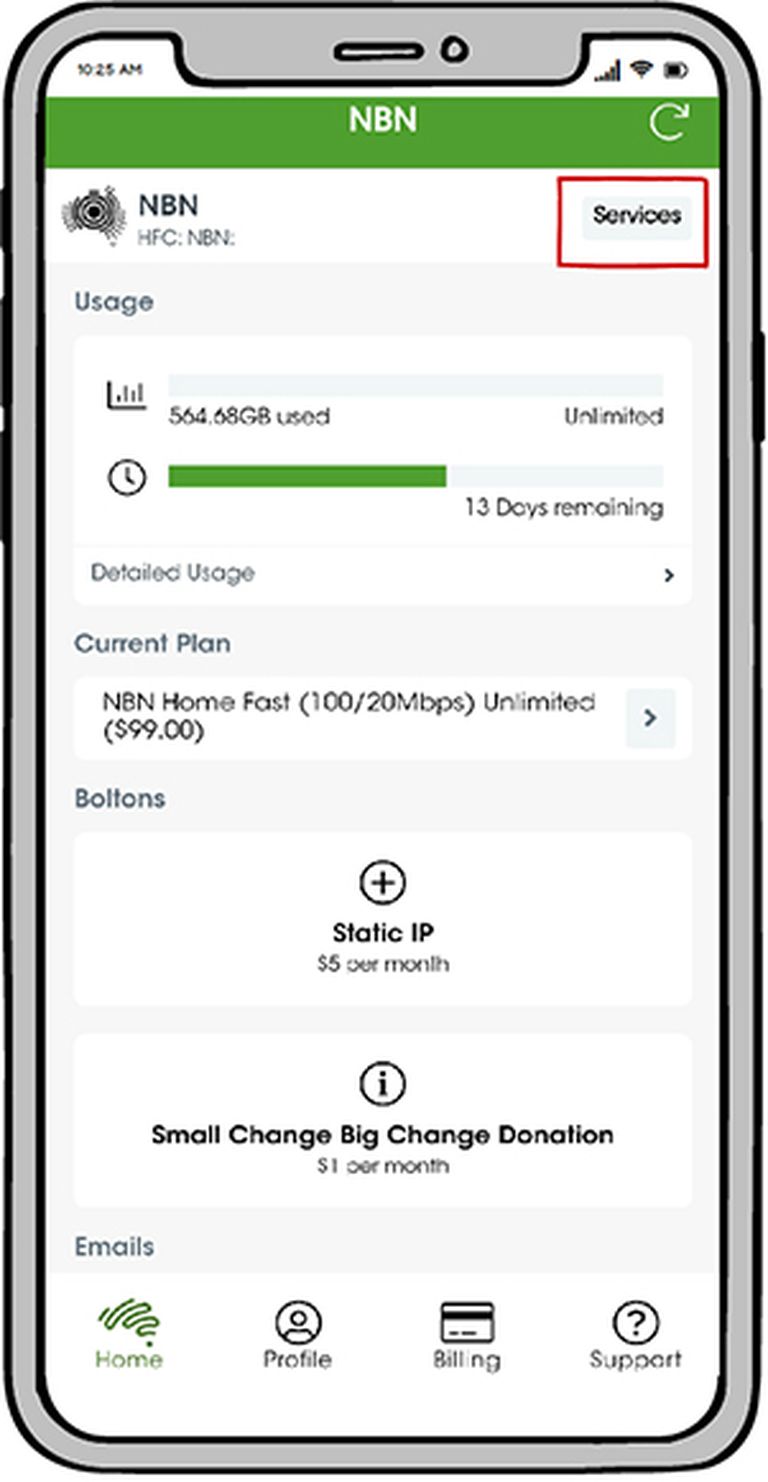 A screenshot of the My Aussie app, in the Home section