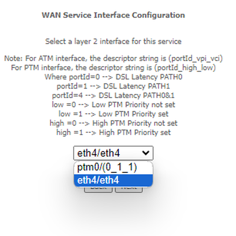 image of the NL19ACV WAN interface