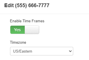 PBX enable time frames
