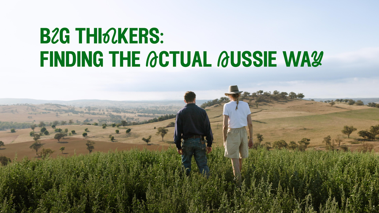 Two people looking out over a vista in rural NSW
