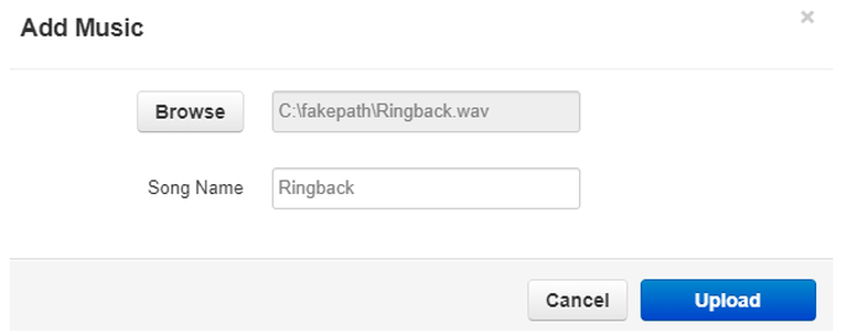 Upload ringback