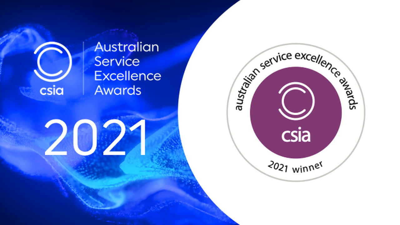 CSIA Australian Service Excellence Awards 2021 winner badge