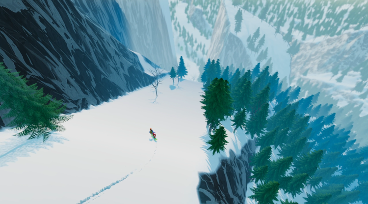 A screenshot from the game 'Skier's Landing'.