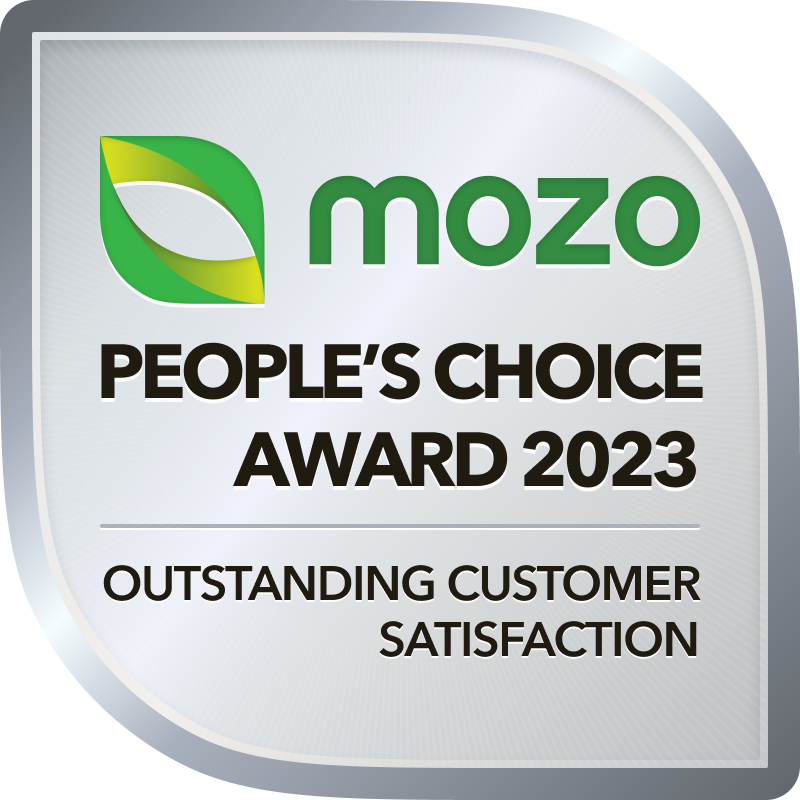 Outstanding customer satisfaction award from the Mozo People's Choice Awards.