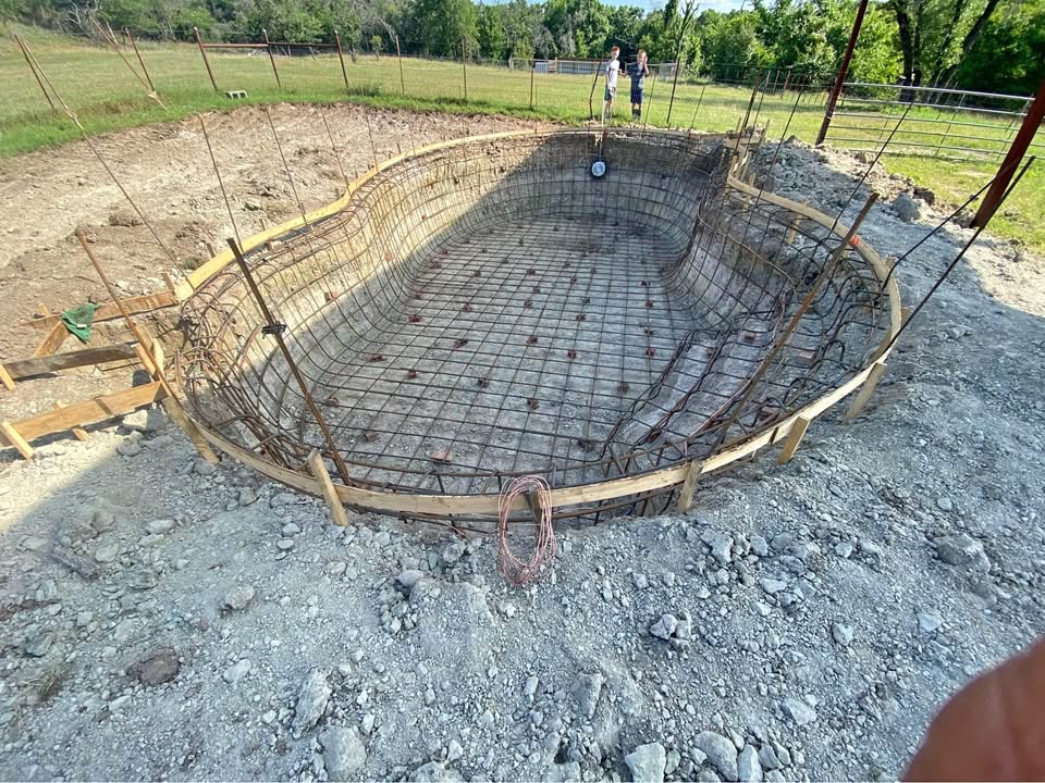 Pool construction illustration.