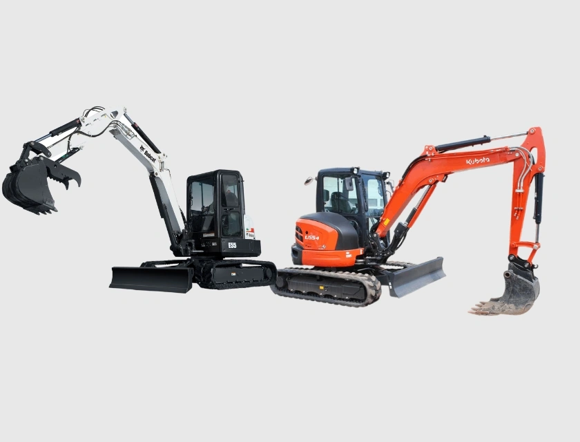 Bobcat E55 vs. Kubota U554 Which is best? Boom & Bucket