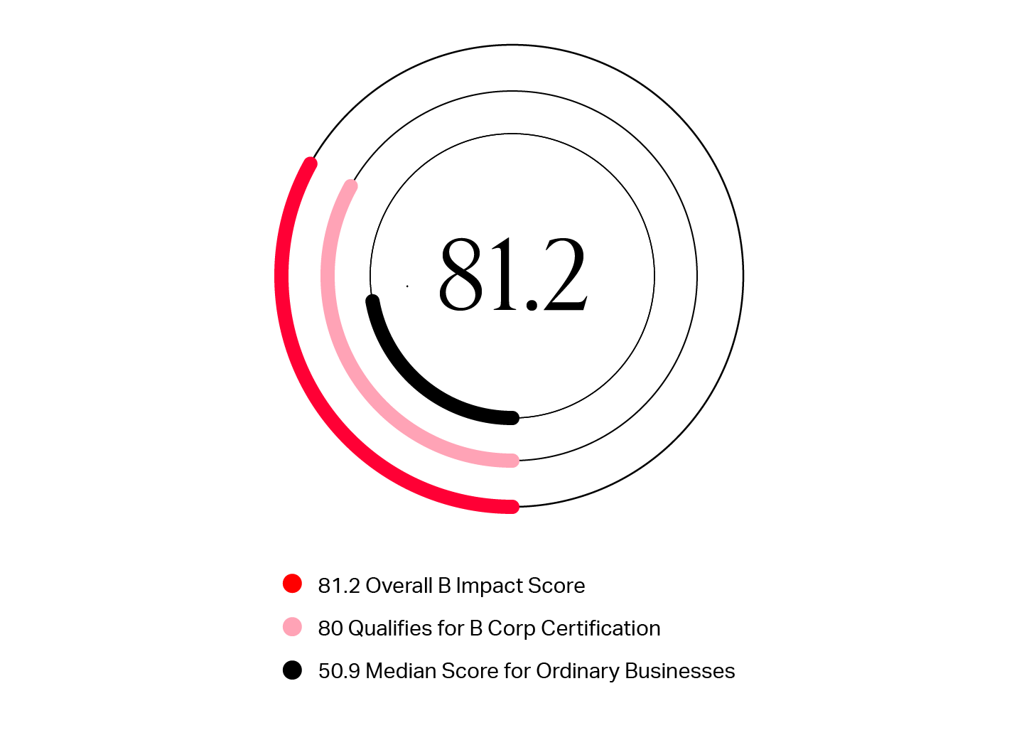 BCorp Impact Score Graph