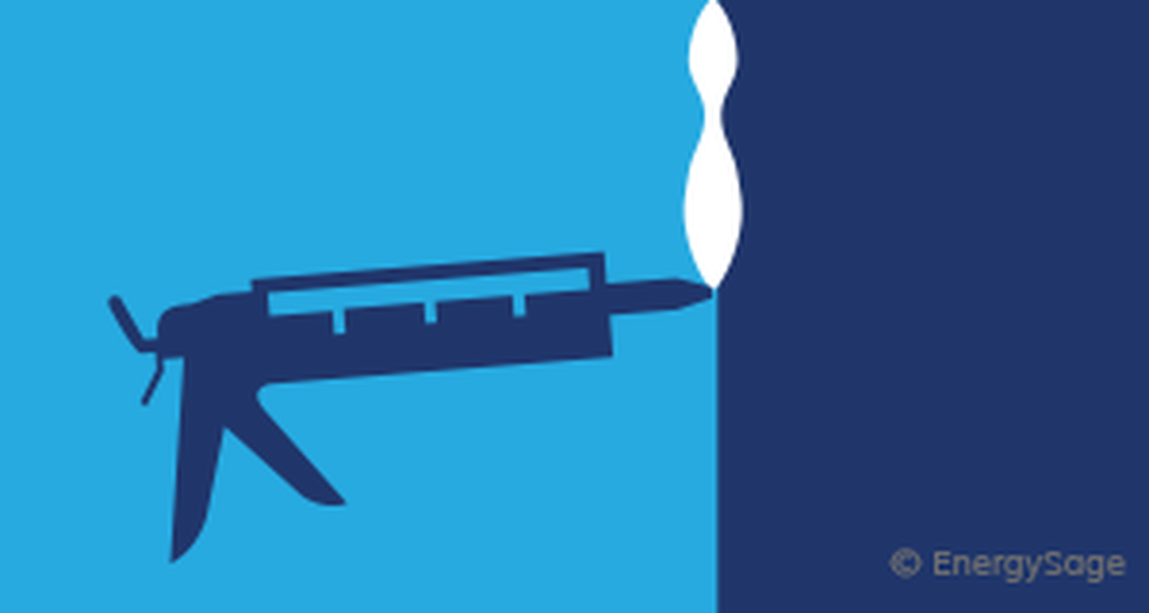 Caulk gun sealing illustration