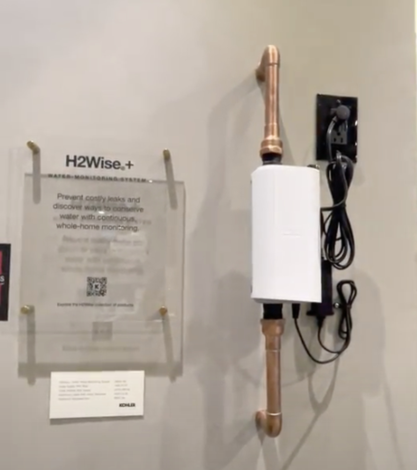 Kohler’s H2Wise+ smart home water monitor