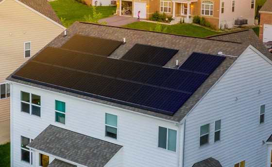 House with solar panels