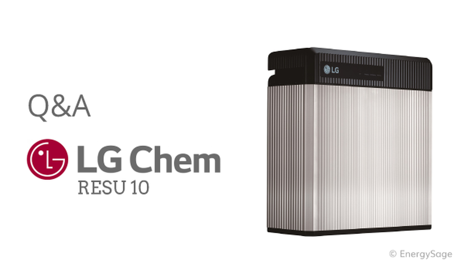 LG Chem logo and RESU 10 battery