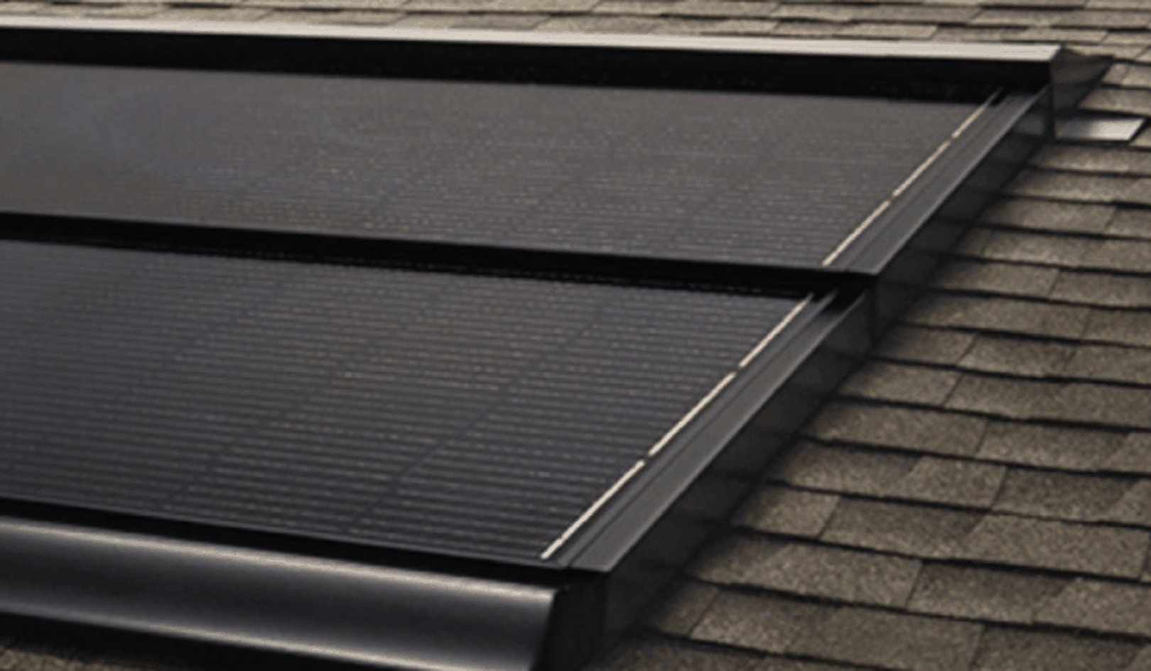 Close-up of DecoTech solar panels on a roof