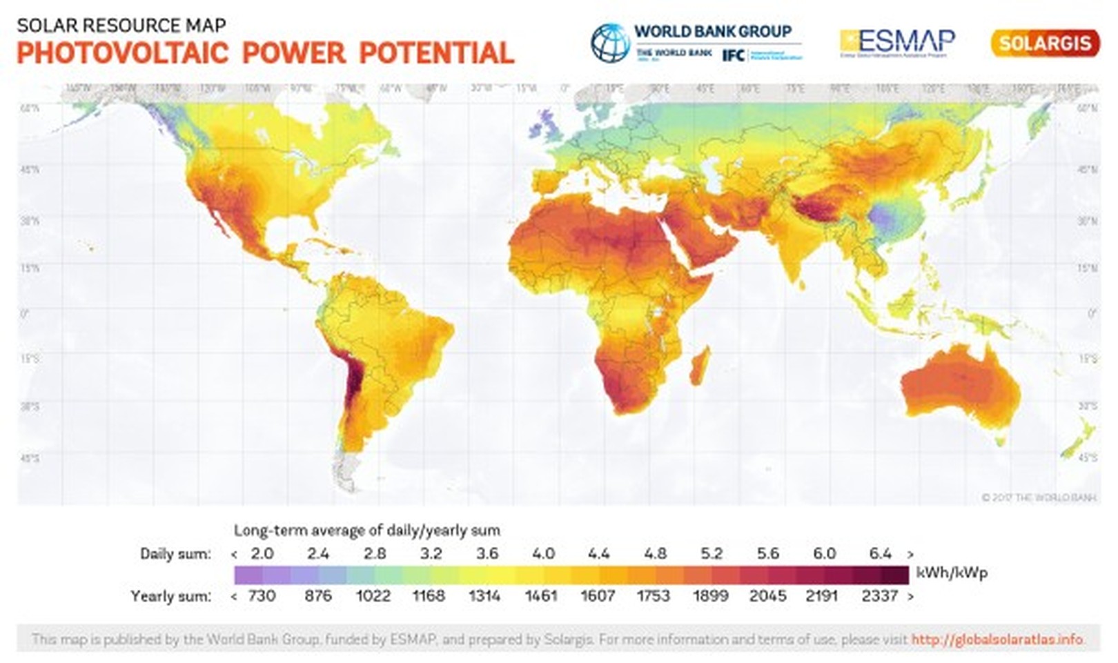 solar potential around the world