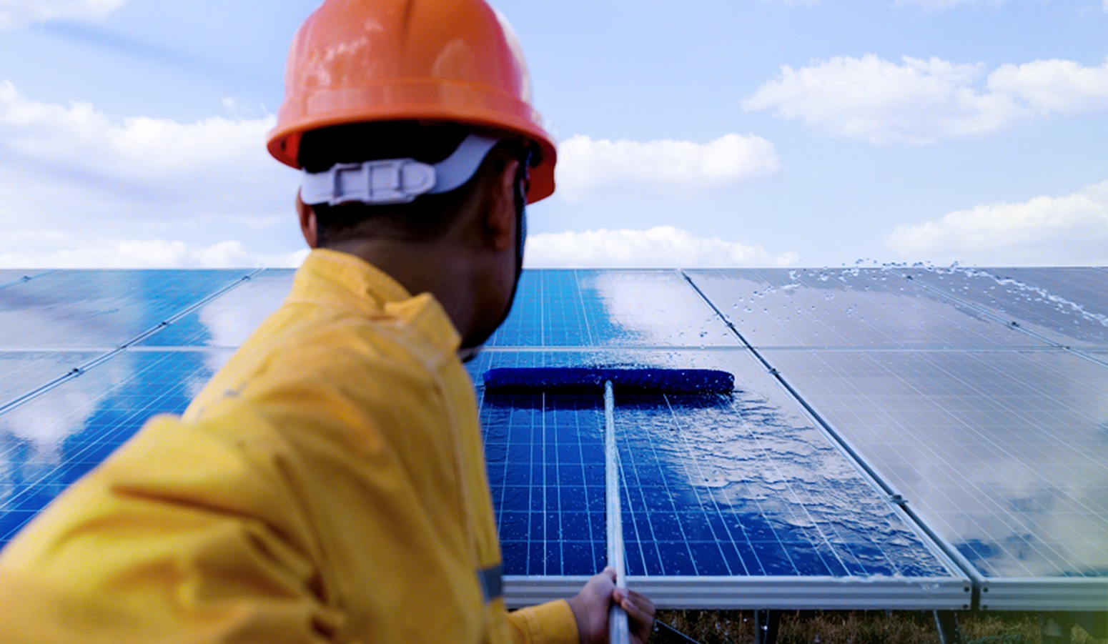 Solar panel cleaning