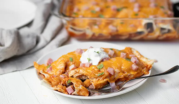 Southwest Ham Enchiladas