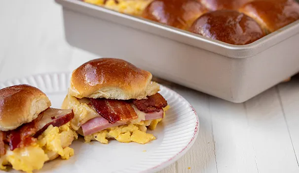 Ham and Bacon Breakfast Sliders