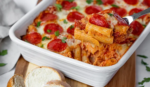 Pepperoni Pizza Baked Ziti