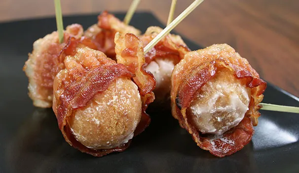 Bacon-Wrapped Donut Holes