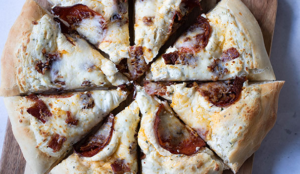 Pepperoni Bacon Ranch Pizza