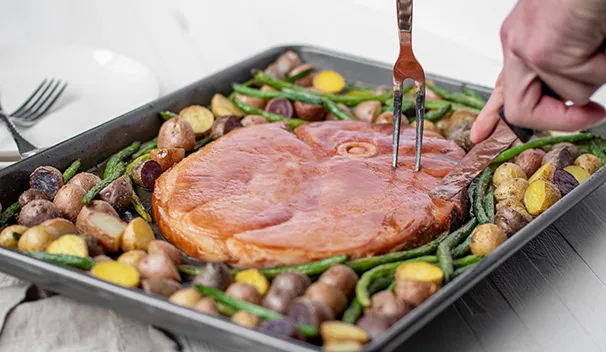 Ham Steak Sheet Pan