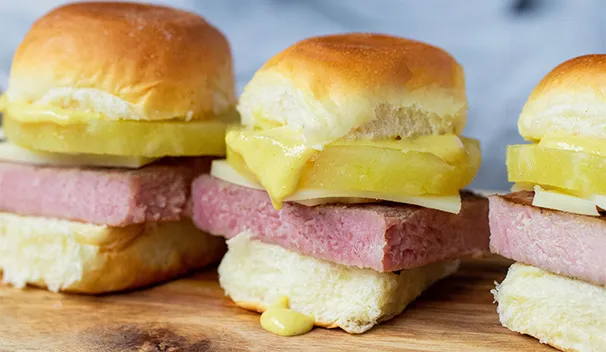 Hawaiian Ham Steak Sliders