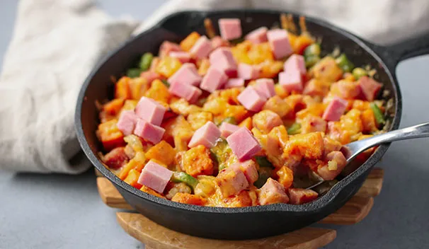 Ham and Sweet Potato Skillet