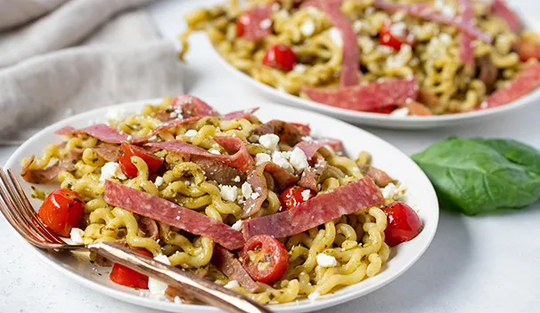 Salami Pesto Pasta