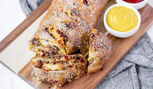 Bacon Cheeseburger Stromboli