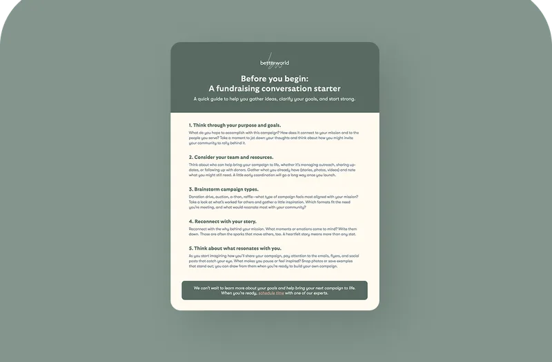 Fundraising kickstart guide