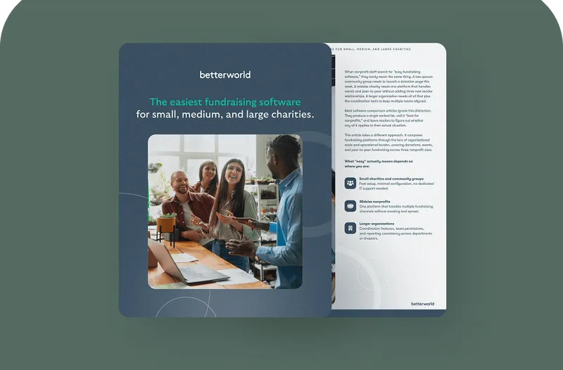 Easiest fundraising software for nonprofits