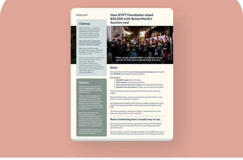 Case study: GYIFT Foundation