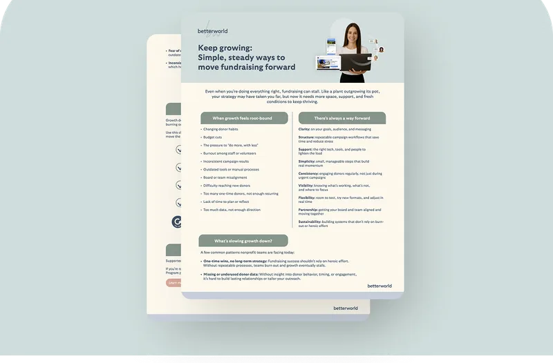 Keep growing: Simple, steady ways to keep fundraising moving forward 