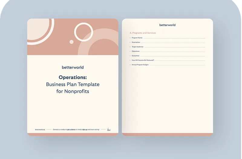 Operations: Business plan template for nonprofits