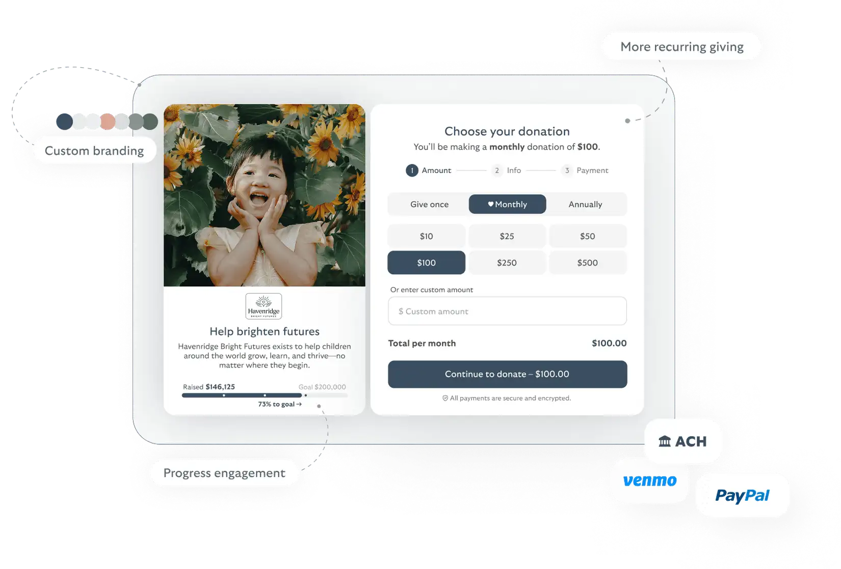 Donation form preview