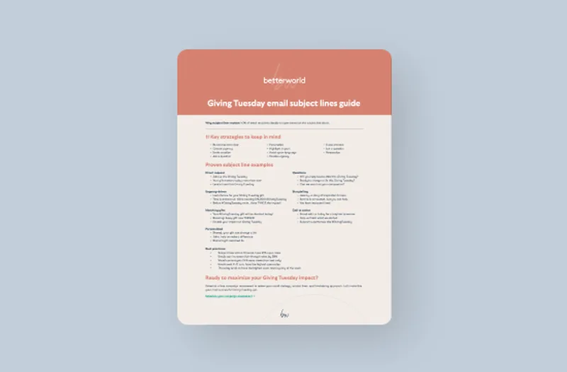 Giving Tuesday email subject lines