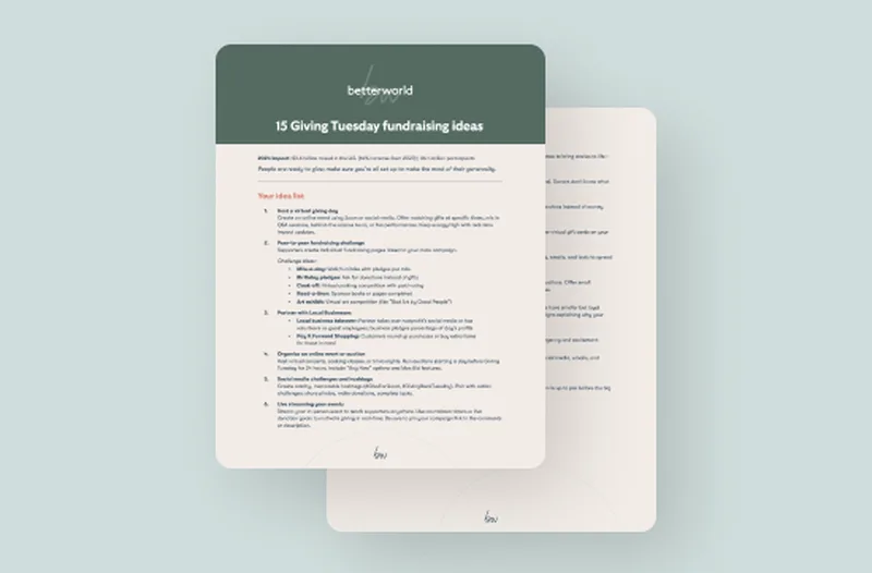 15 Giving Tuesday fundraising ideas