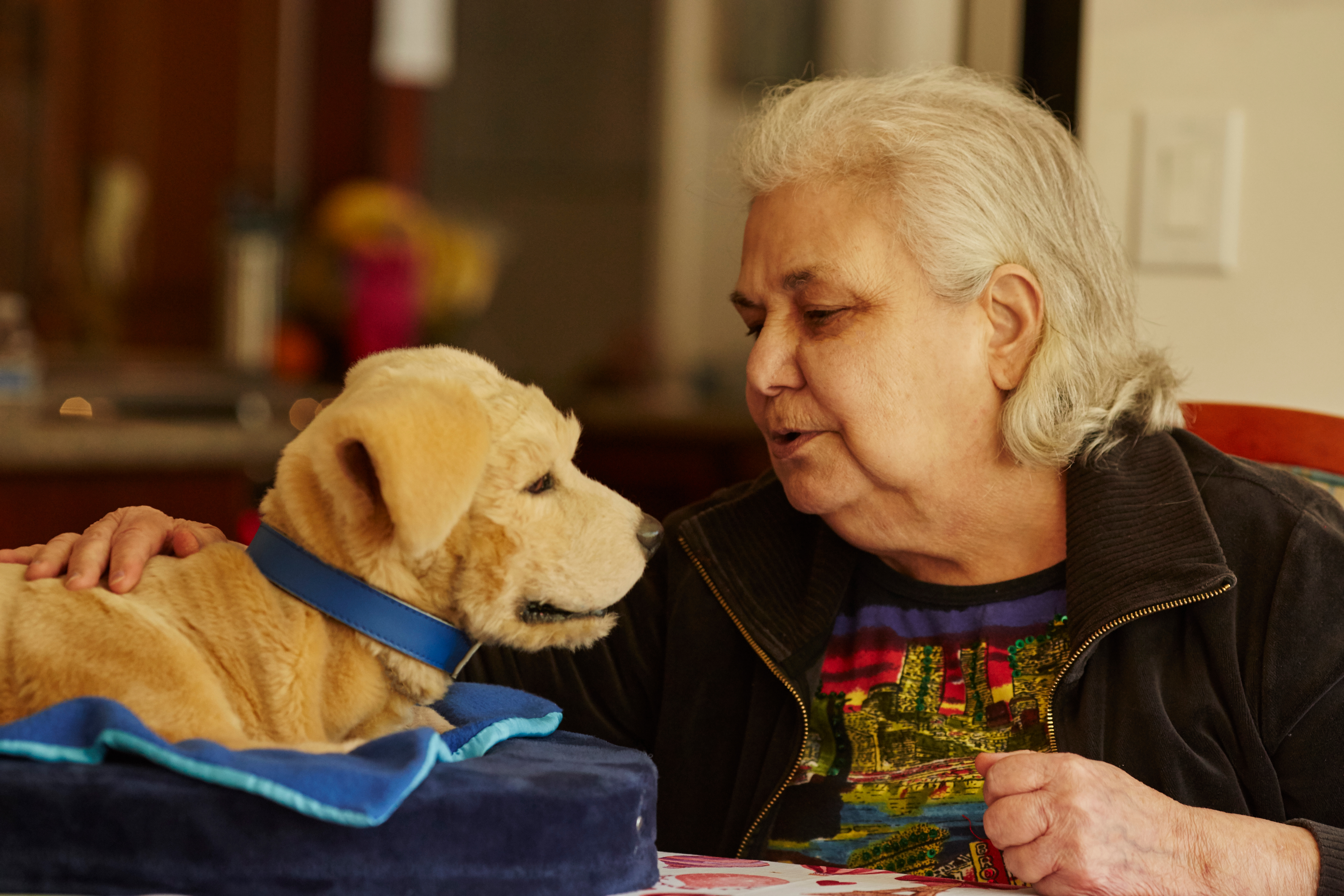 older-adult-with-tombot-jennie-robotic-pet