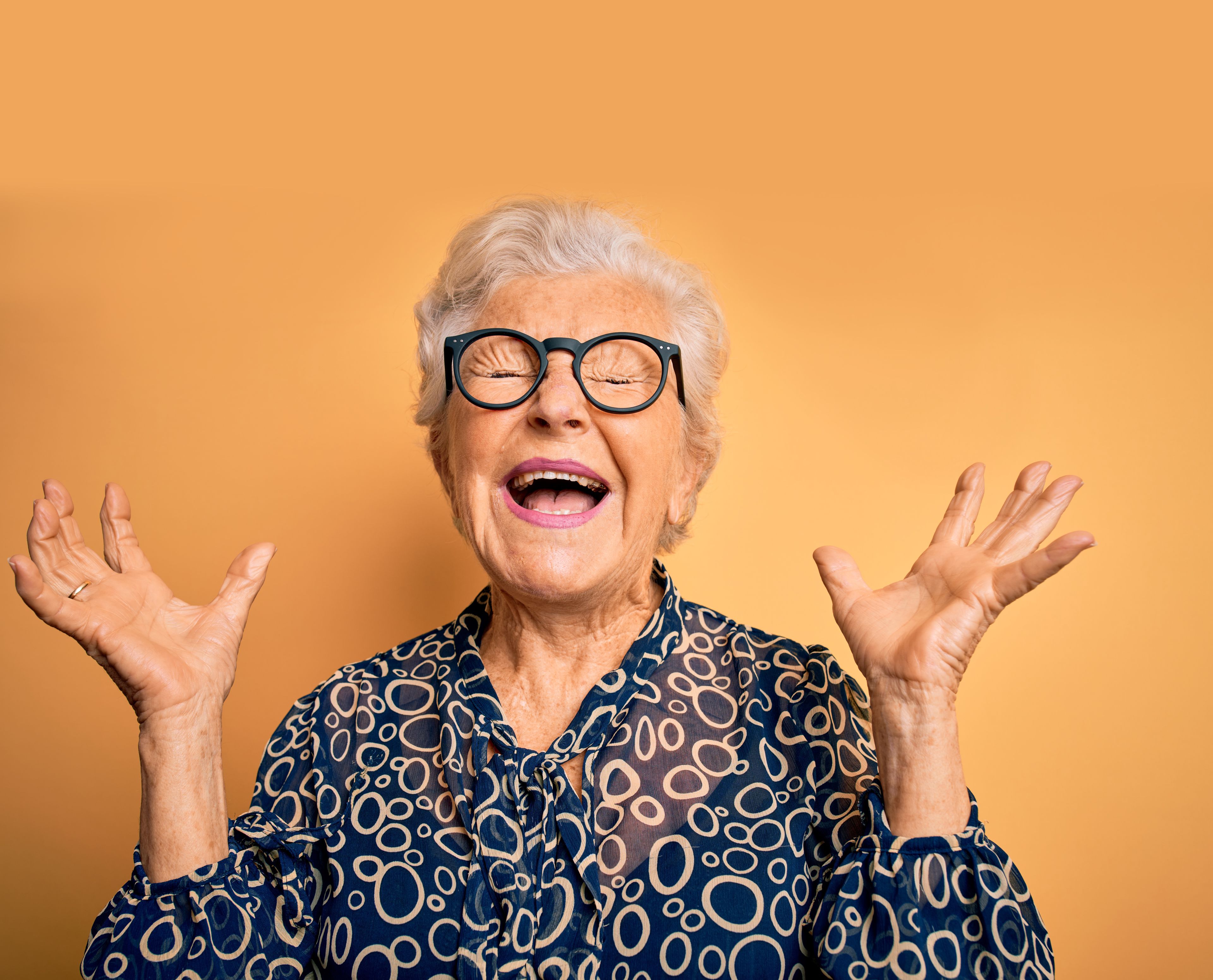 Elated Older Woman