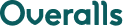 Stylized text logo reading "Overalls" in a teal, modern font with unique designs in the letters "O" and "a".