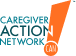 Logo of the Caregiver Action Network featuring stylized text and an orange exclamation mark.