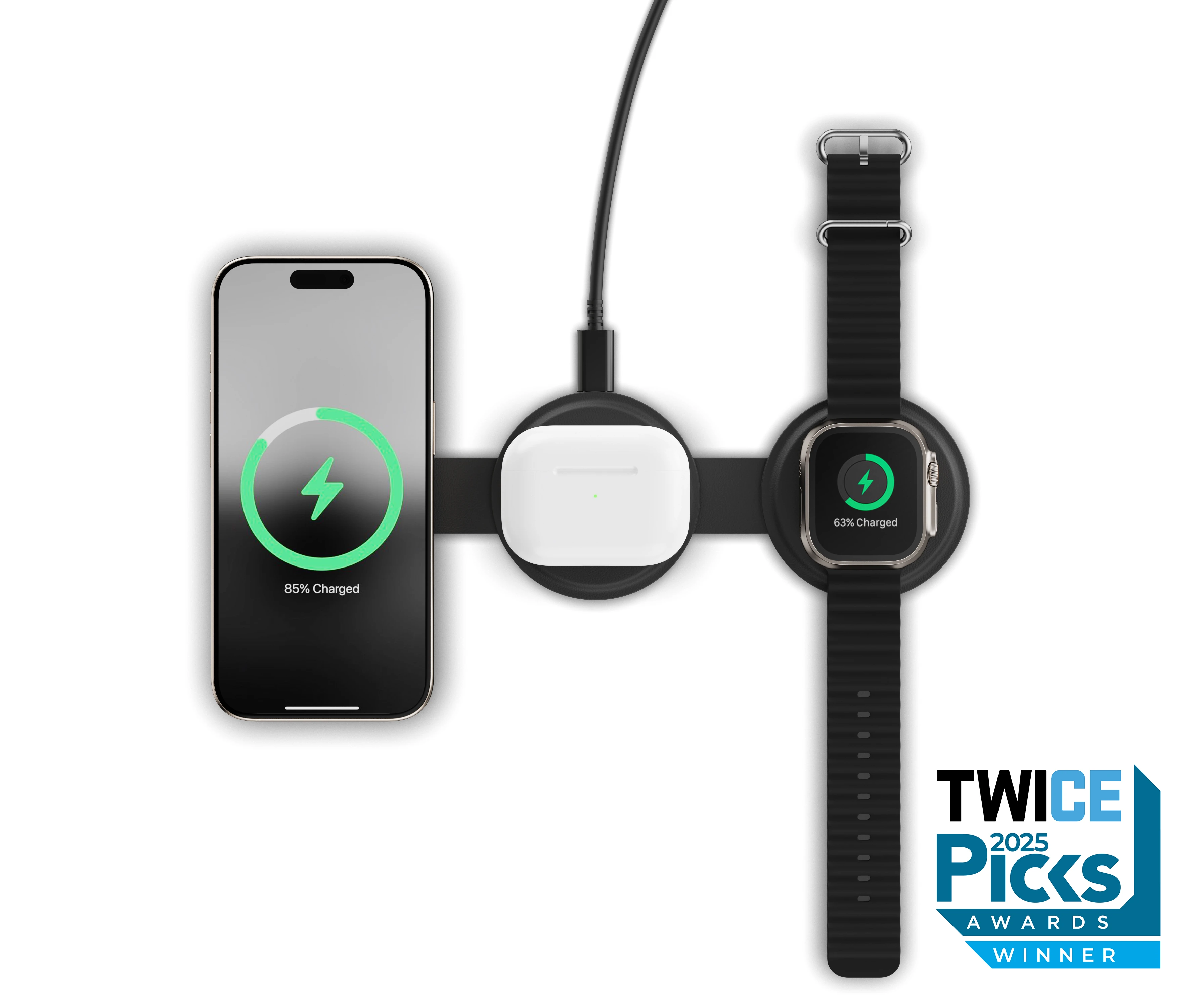 Satechi OntheGo™ 3-in-1 Wireless Charger