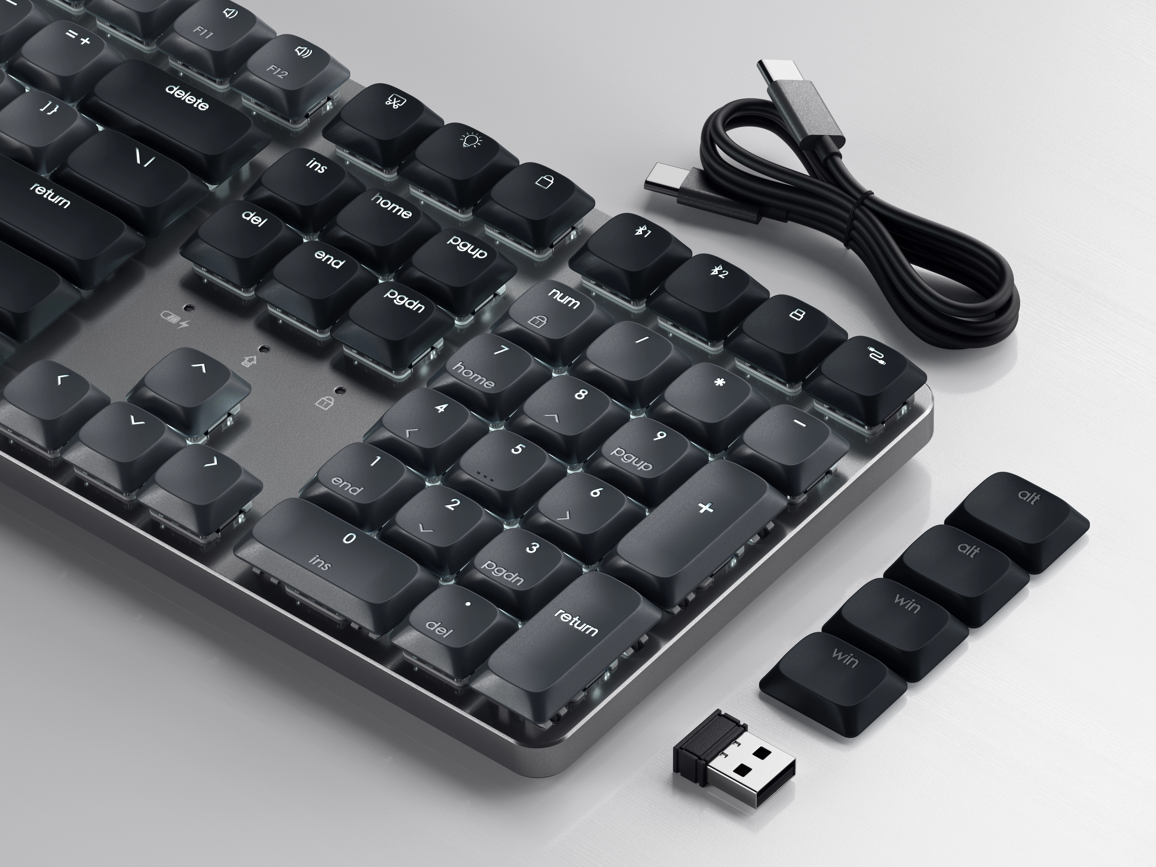 SM3 Slim Mechanical Backlit Bluetooth Keyboard dark