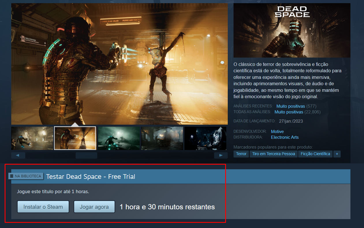 Dead Space de graça na steam