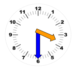 A clock showing the time 3:30.